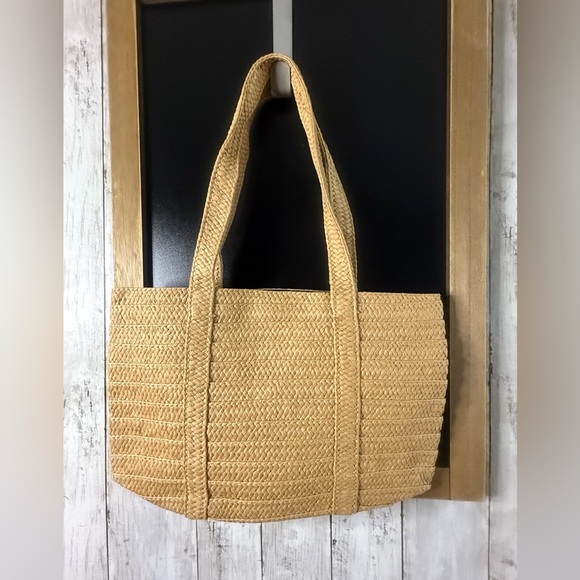 Draper James Handbags - Draper James Everyday Straw Shoulder Bag - Natural